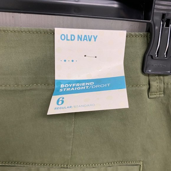 Old Navy Boyfriend straight/Droit women's pants olive green size 6 - Picture 6 of 9